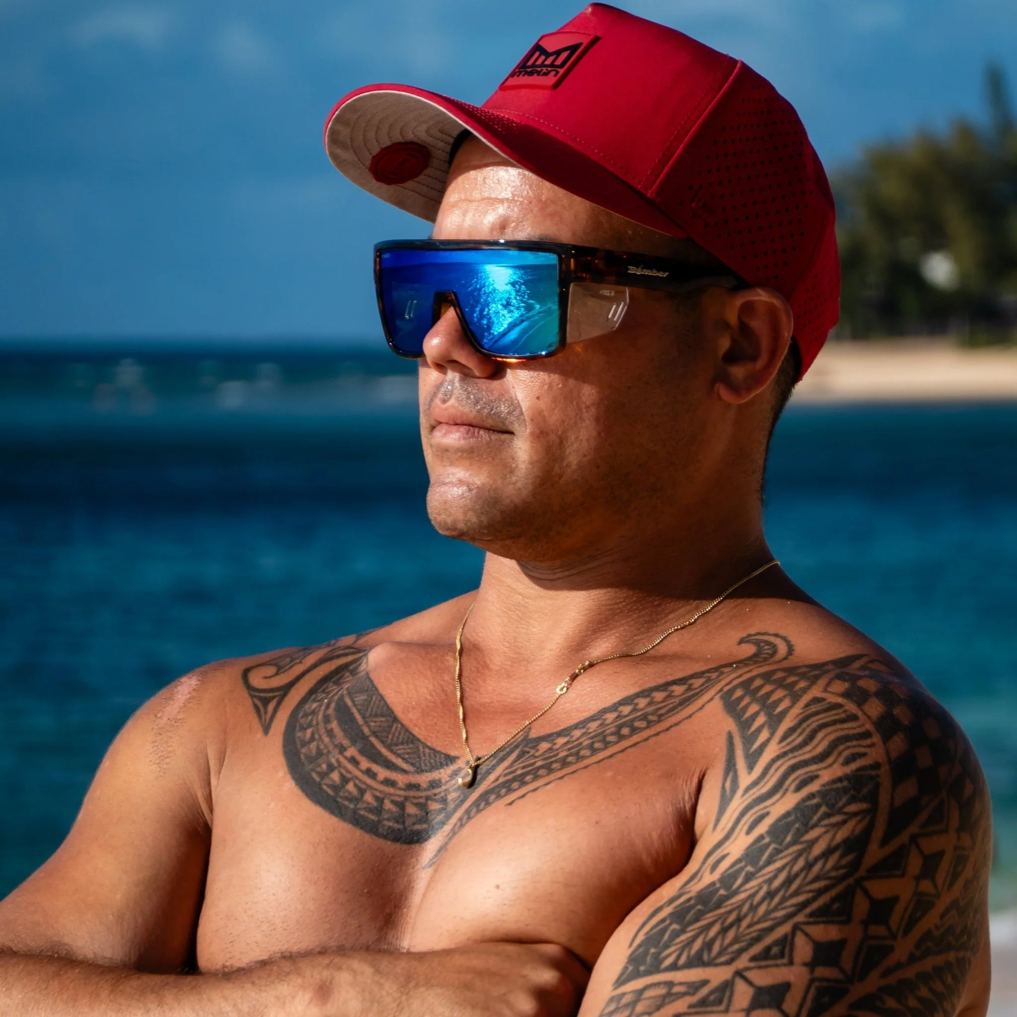 BUZZ Bomb Safety - Polarized Ice Blue Mirror Tortoise - Image 4