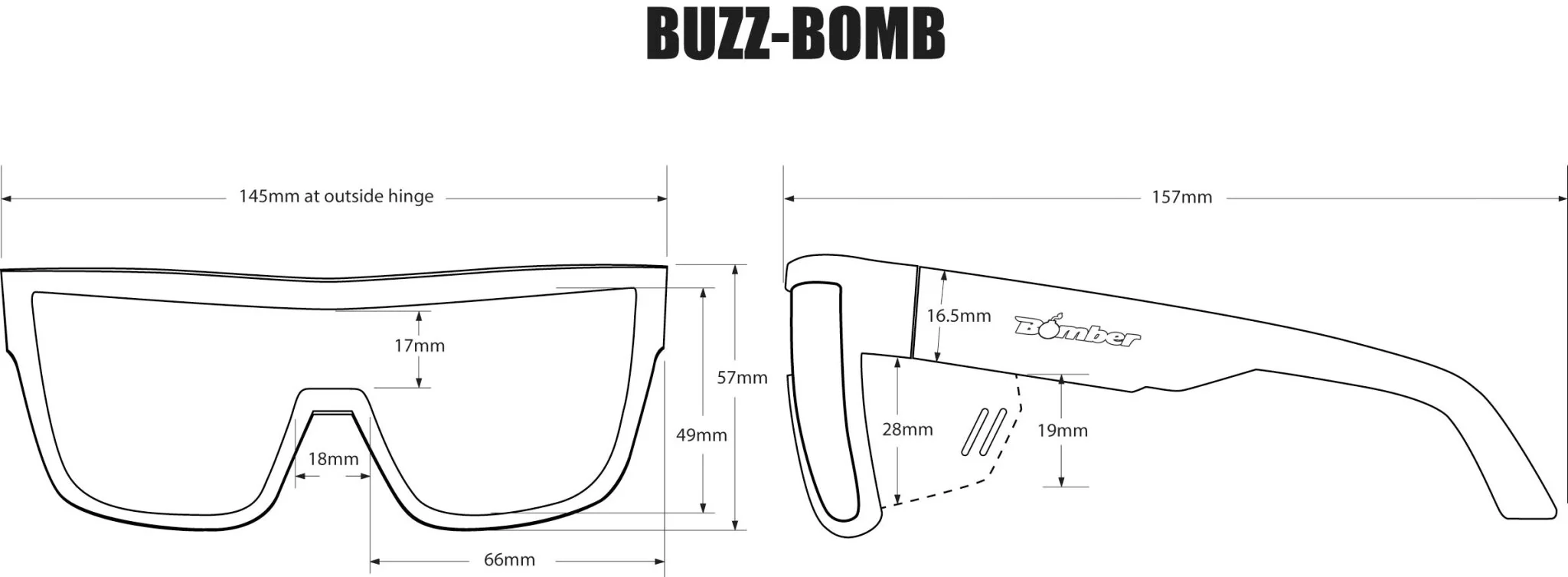 BUZZ Bomb Safety - Polarized Ice Blue Mirror Black - Image 11