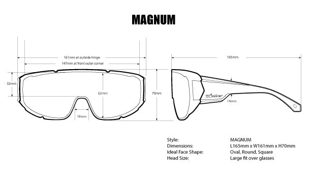 MAGNUM Safety - Polarized Ice Blue Mirror Crystal - Image 5